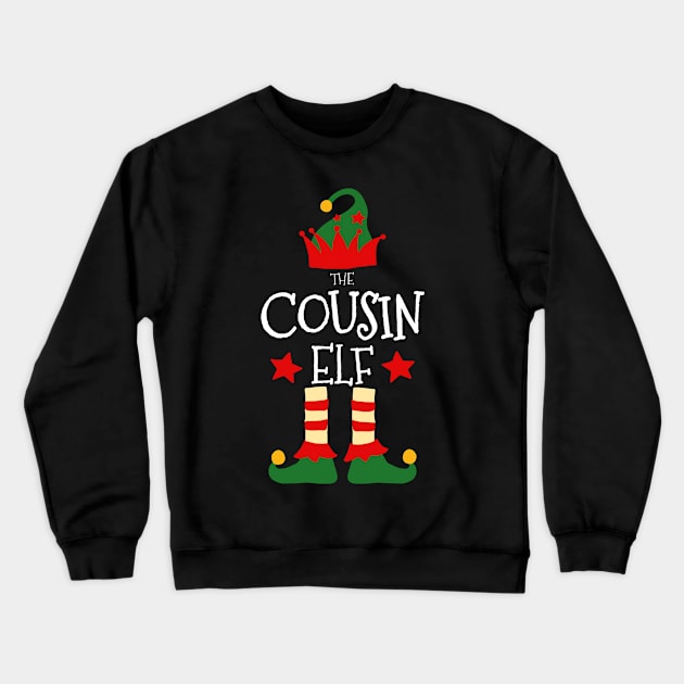 Cousin Elf Matching Family Group Christmas Party Pajamas Crewneck Sweatshirt by uglygiftideas